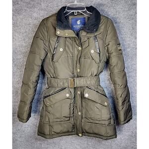 Rocawear Women's Plus Double-Zip Belted Puffer Jacket Size S (READ)